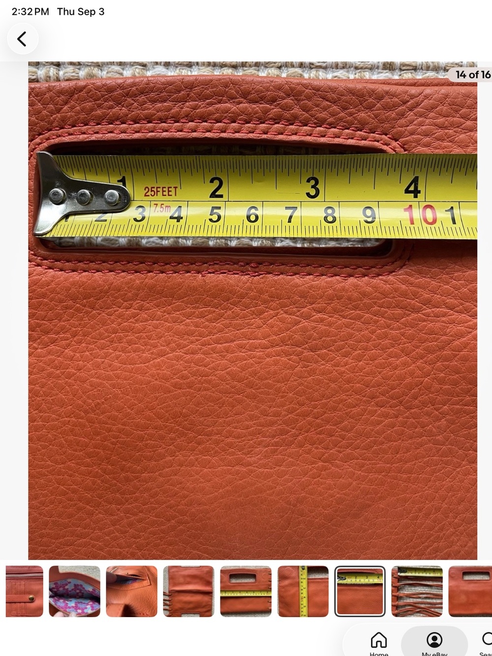 HOBO Sunny Orange Leather Fringe Clutch - Picture 14 of 16